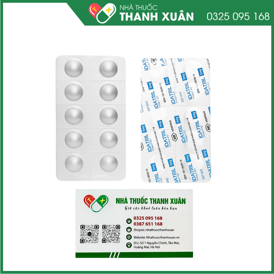 Idatril 5 mg điều trị tăng huyết áp, suy tim xung huyết